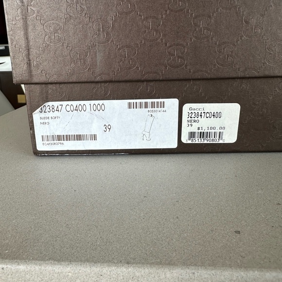 Gucci Black Suede High Boots with Heel - Picture 2 of 13